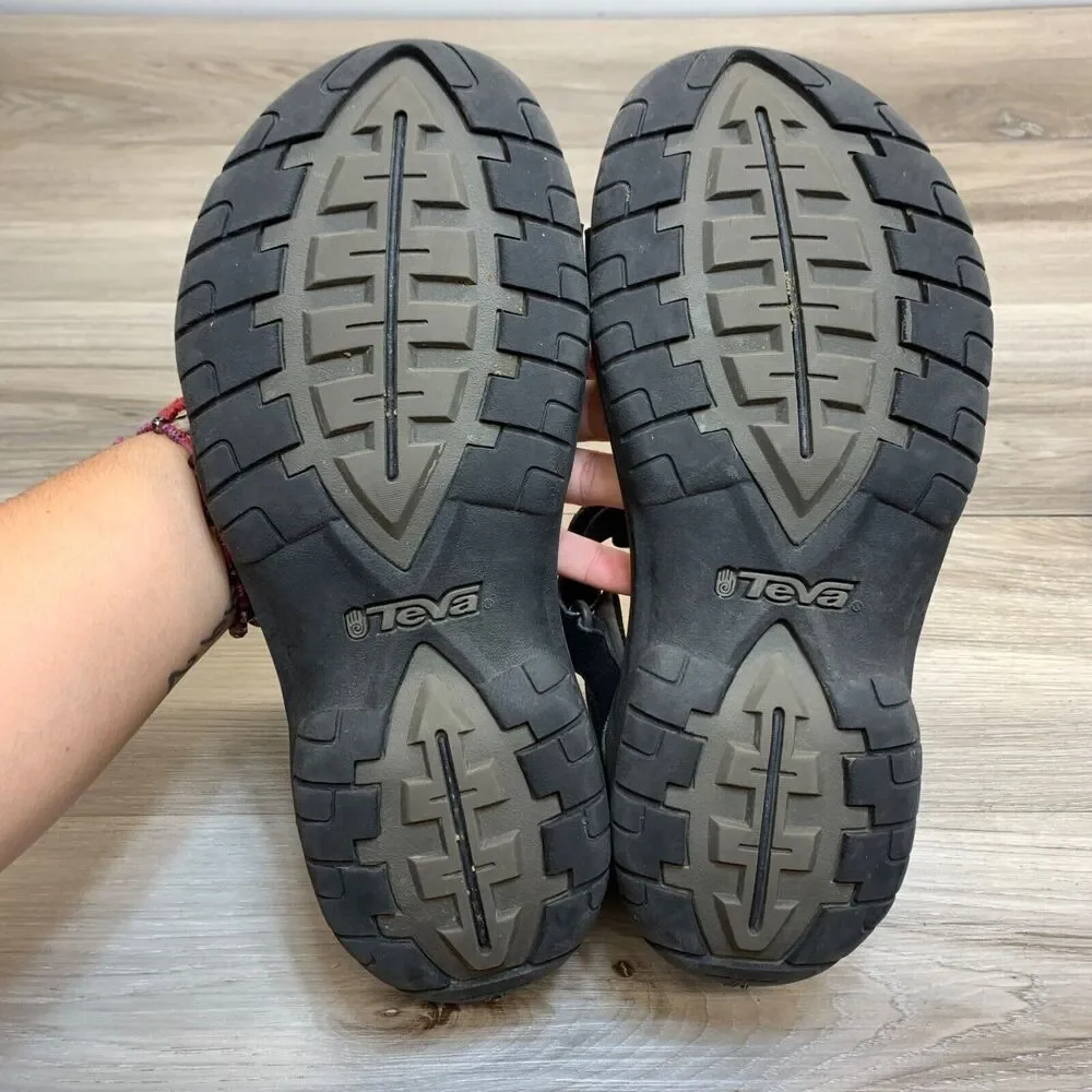 Teva Mens 4289 Outdoor Hiking Hook‎ & loop Sandals Shoes Size 8 Black Minam